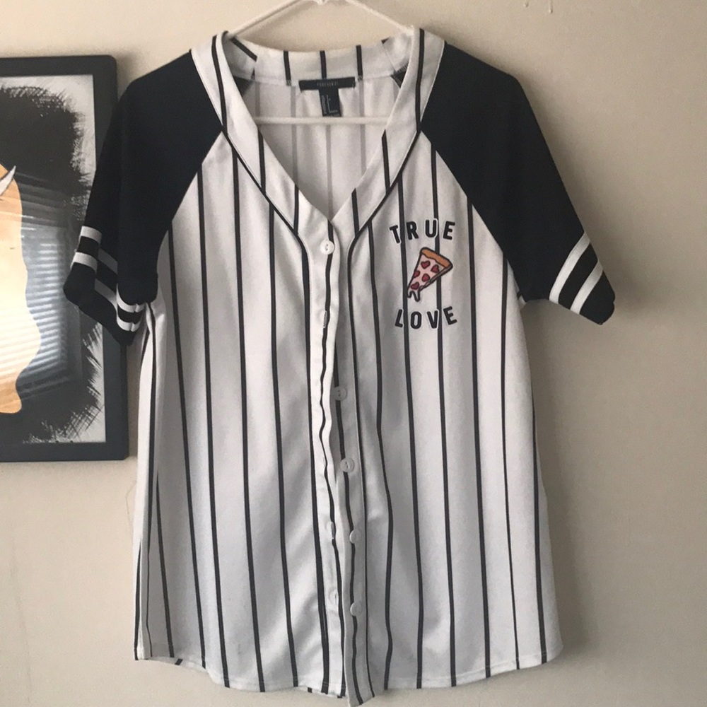 Baseball T with Pizza Patch